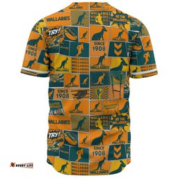 Wallabies Sport Baseball Shirt - Team Of Us Die Hard Fan Supporters Comic Style