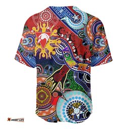 Custom NAIDOC Week 2024 Sydney Swans Baseball Jersey Shirt Australia Aboriginal Dot Painting
