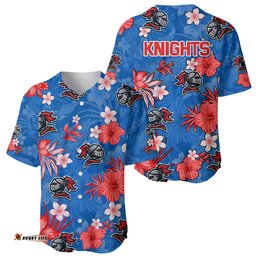 Knights Rugby Baseball Jersey Shirt Beautiful Floral Pattern Spring Summer Vibe