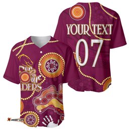 Personalised NAIDOC Week NRL Broncos For Our Elders Baseball Jersey Shirt