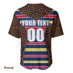 AFL Crows Baseball Jersey Shirt Mix Dot Aboriginal