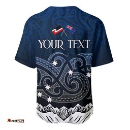 Peronsalised New Zealand Baseball Jersey Shirt Matariki Maori Patterns Gradient