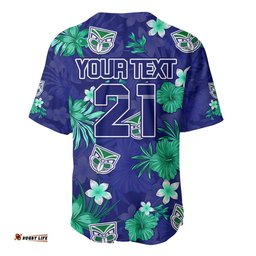 Custom Warriors Rugby Baseball Jersey Shirt Beautiful Floral Pattern Spring Summer Vibe