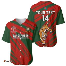 Personalised Bangladesh Cricket Baseball Jersey Shirt Go Champions World Cup