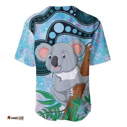 Australia Opal Koala Baseball Jersey Shirt Aussie Aboriginal Art