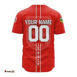 St. George Illawarra Dragons Baseball Jersey Shirt Personalized Rugby For Fan NRL