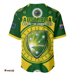 Australia Cricket Baseball Jersey Shirt World Cup 6th Champions Trophy National Color