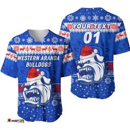 Custom Personalised Hermannsburg Western Aranda Bulldogs Football Club Baseball Jersey Shirt Christmas Simple Style
