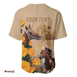 Personalised Melbourne Horse Racing Baseball Jersey Shirt Australia Wonder Horse