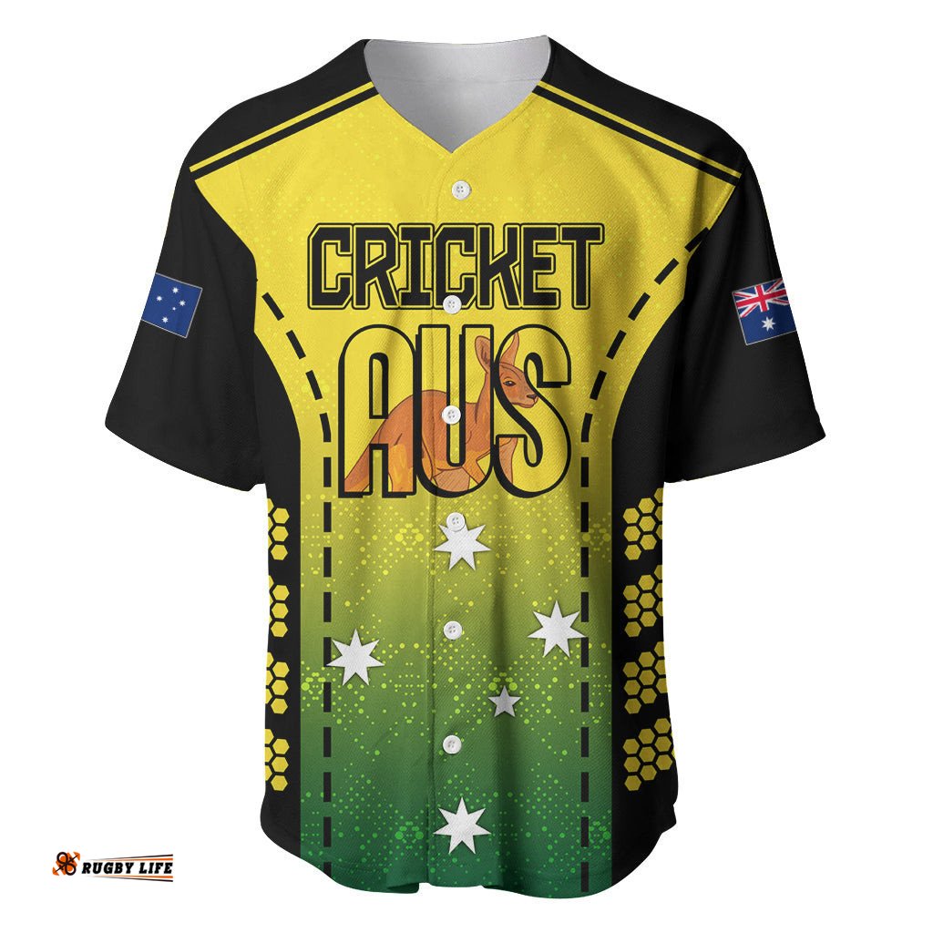 Custom Australia Cricket Baseball Jersey Shirt Kangaroo Champions Go Aussies