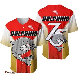 Dolphins Rugby Baseball Jersey Shirt Since 1947 Dynamic Version