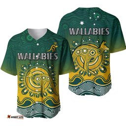 Wallabies Rugby Australia Baseball Jersey Shirt Aboriginal Ver.01
