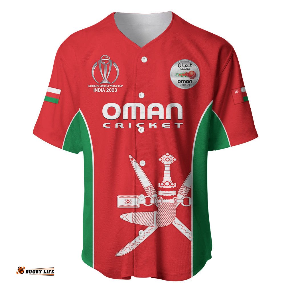 Oman Cricket Baseball Jersey Shirt Dynamic Version