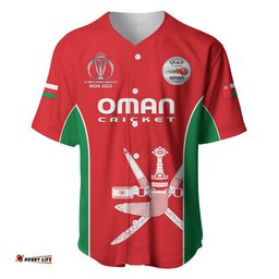 Oman Cricket Baseball Jersey Shirt Dynamic Version