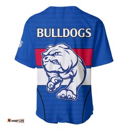 AFL Bulldogs Football Baseball Jersey Shirt Simple Style