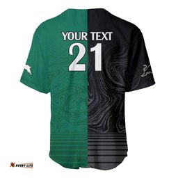 Custom Rabbitohs Panthers Baseball Jersey Shirt NRL Tribal Half Style