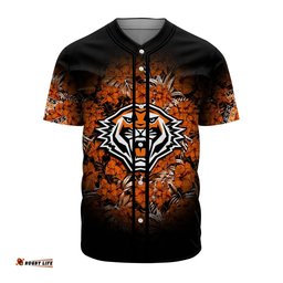 Wests Tigers Baseball Jersey Shirt Polynesian Hibiscus Tropical Vintage NRL