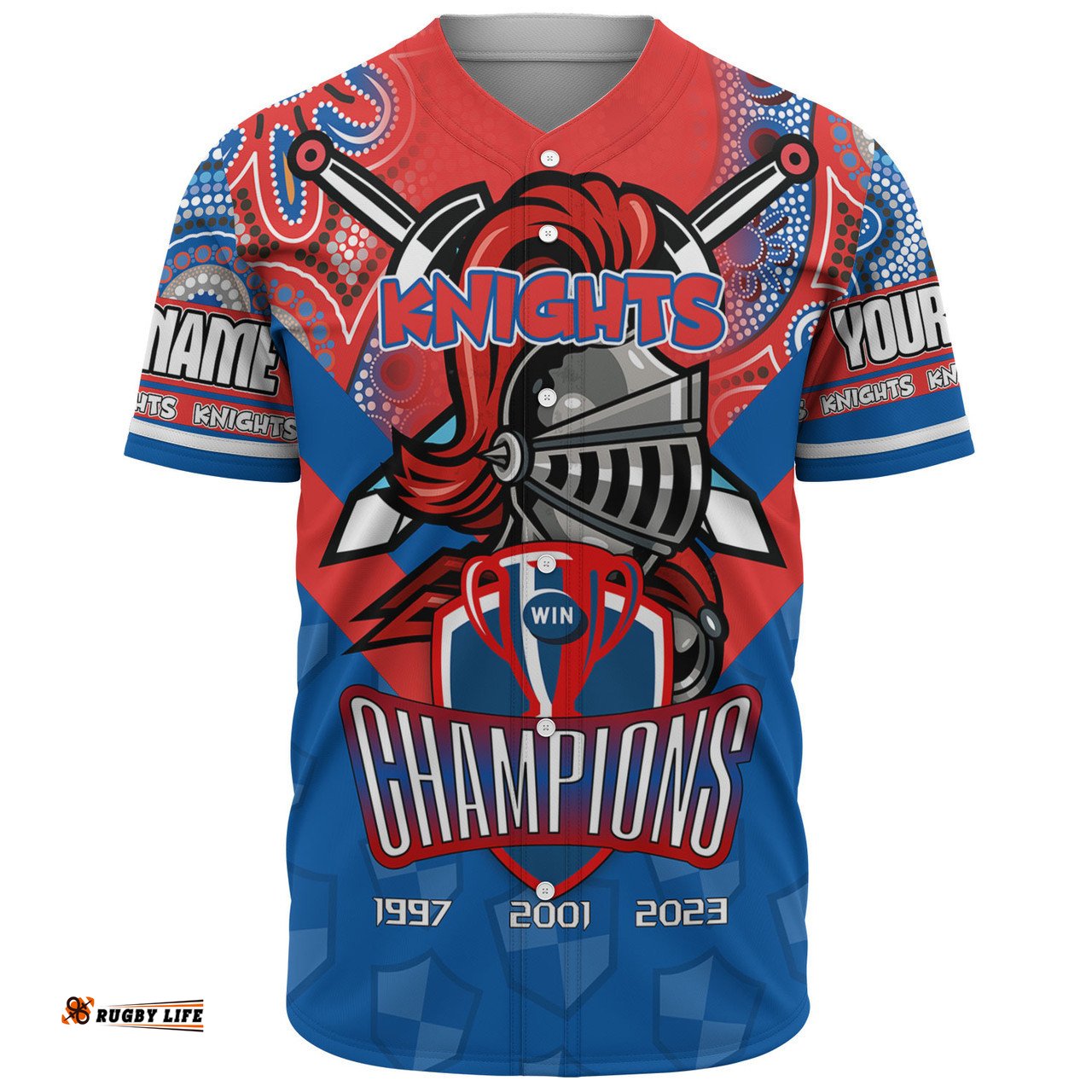 Newcastle Knights Sport Baseball Shirt - Custom Talent Win Games But Teamwork And Intelligence Win Championships With Aboriginal Style