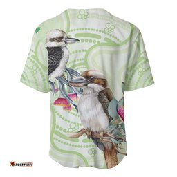 Australia Gumtree And Kookaburra Baseball Jersey Shirt Aboriginal Art Watercolor Style