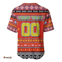 Personalized Suns Football Xmas Baseball Jersey Shirt Australia AFL Mascot