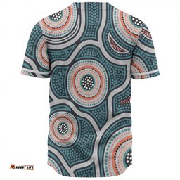 Australia Aboriginal Baseball Shirt - Aboriginal Dot Art Style Baseball Shirt