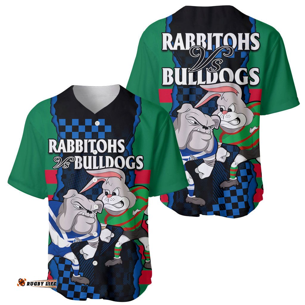 NRL Combine Rabbitohs and Bulldogs Baseball Jersey Shirt 01