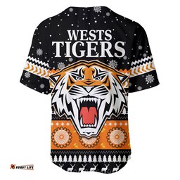 Wests Tigers Baseball Jersey Shirt Merry Christmas Energy