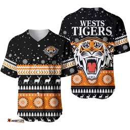 Wests Tigers Baseball Jersey Shirt Merry Christmas Energy