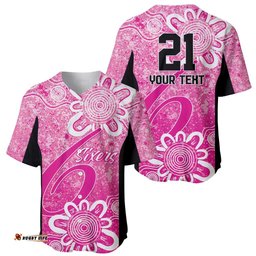 Australian Sixers Cricket Custom Baseball Jersey Shirt Minimalism Aboriginal