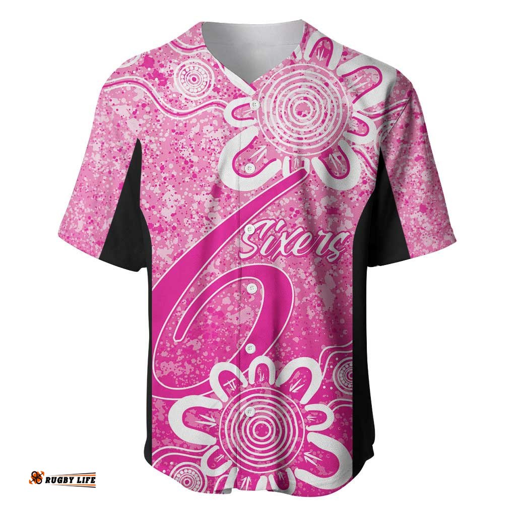 Australian Sixers Cricket Custom Baseball Jersey Shirt Minimalism Aboriginal
