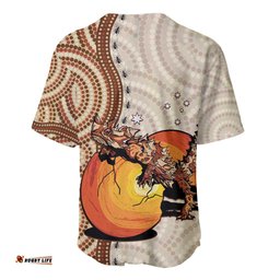 Thorny Devil Australia Baseball Jersey Shirt Baby Moloch Horridus With Ants Aboriginal Art