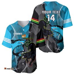 Custom NRL Panthers And Sharks Rugby 2024 Baseball Jersey Shirt Go Champions Dynamic Version