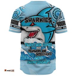 Cronulla-Sutherland Sharks Baseball Shirt - Custom Talent Win Games But Teamwork And Intelligence Win Championships With Aboriginal Style