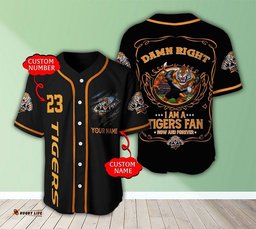 Personalized Wests Tigers Baseball Jersey Shirt National I Am A Fan Football League Custom NRL