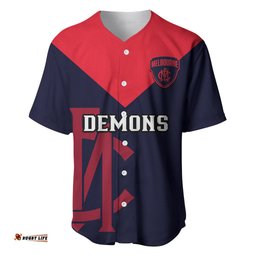 Personalised Melbourne Football Baseball Jersey Shirt Go Demons Sporty Style