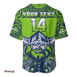 Custom Text And Number Raiders Rugby Baseball Jersey Shirt Aboriginal Pattern