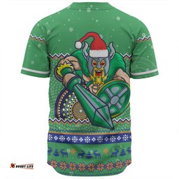 Canberra Raiders Christmas Custom Baseball Shirt - Ugly Xmas And Aboriginal Patterns For Die Hard Fan Baseball Shirt