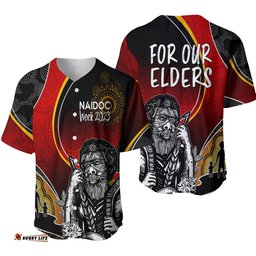 NAIDOC Week Baseball Jersey Shirt Aboriginal Art For Our Elders