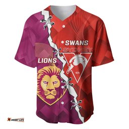 Custom Swans And Lions Football Baseball Jersey Shirt 2024 Go Champions Final Dynamic Version