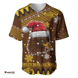 Custom Hawks Football Baseball Jersey Shirt Spectemur Agendo Christmas Vibe
