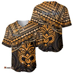 Personalised Matariki New Zealand Baseball Jersey Shirt Maori New Year Tiki Gold Version