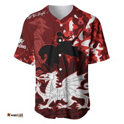 Custom Text And Number NRL ANZAC St Dragons Baseball Jersey Shirt Camouflage