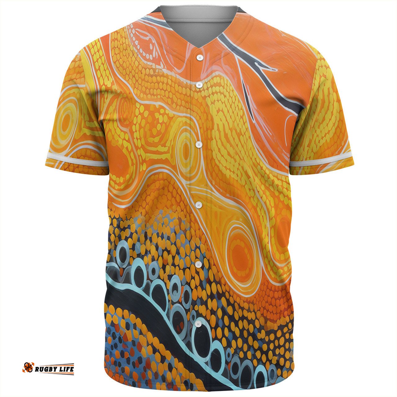 Australia Aboriginal Baseball Shirt - Indigenous Aboriginal Art Dot Baseball Shirt