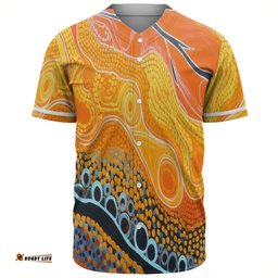 Australia Aboriginal Baseball Shirt - Indigenous Aboriginal Art Dot Baseball Shirt