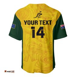 Personalised Australia Rugby Baseball Jersey Shirt Go Wallaroos Pacific Simple Version