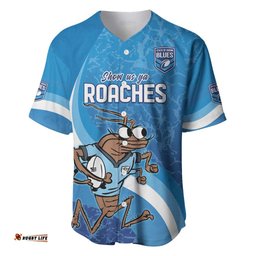Custom NSW Cockroaches Blues Baseball Jersey Shirt New South Wales Origin No1