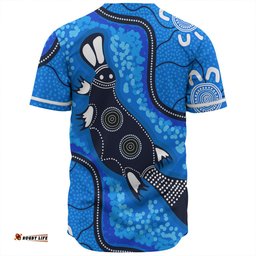 Australia Aboriginal Baseball Shirt - Platypus Art Baseball Shirt