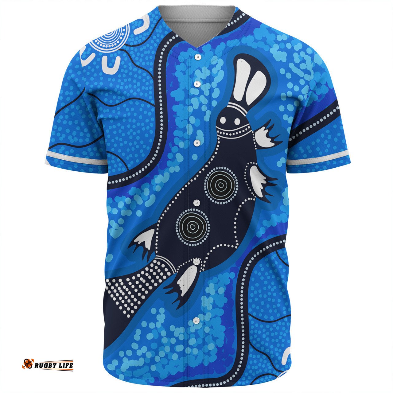 Australia Aboriginal Baseball Shirt - Platypus Art Baseball Shirt