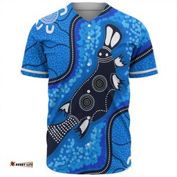 Australia Aboriginal Baseball Shirt - Platypus Art Baseball Shirt