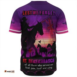 Amazing Aussie Australia Anzac Day In Honour Of All Who Served Baseball Shirt